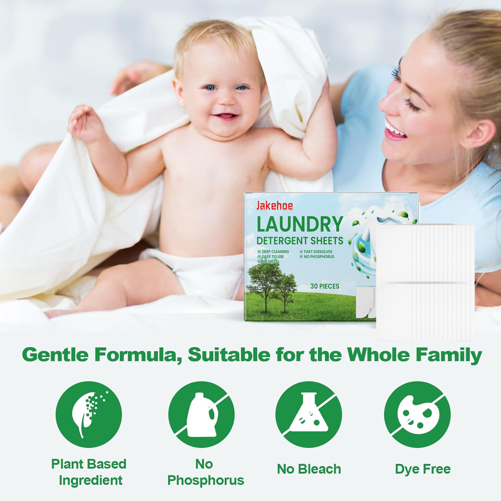 Laundry Strip Eco - Laundry Detergent Sheets for Sensitive Skin