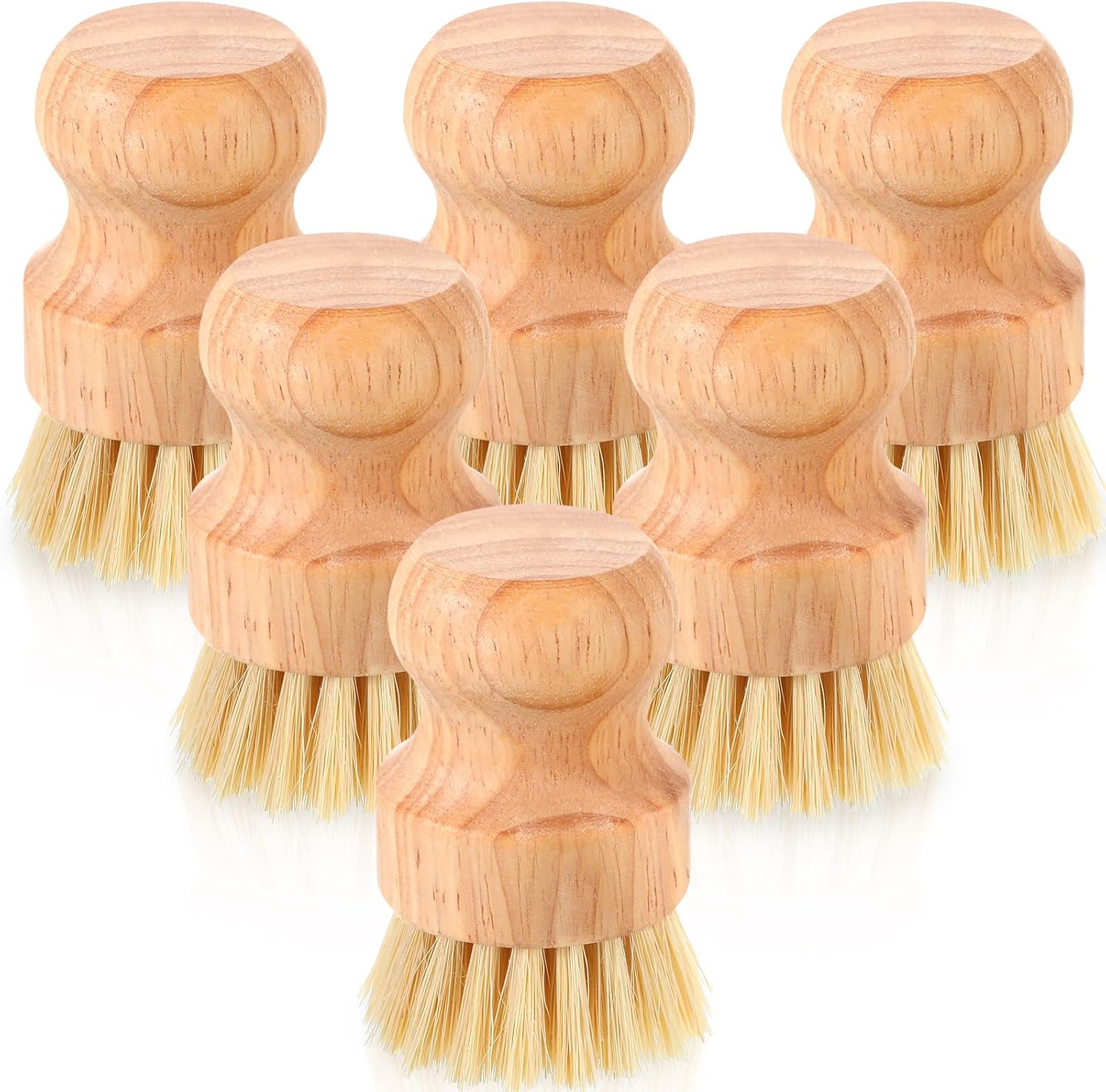 Dish Brush Bamboo - Bamboo Dish Scrub Brushes Set of