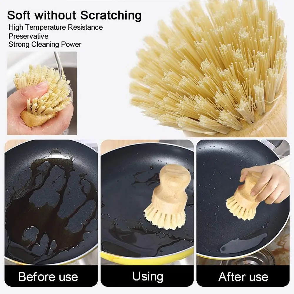 Bamboo Handle Dish Scrub Brush - Dish Brush Bamboo 리뷰 및 가격