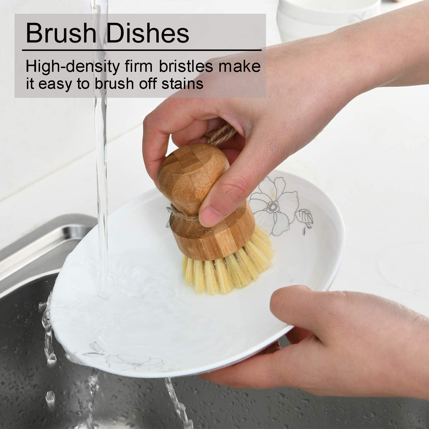Bamboo Dish Scrub Brushes Natu - Dish Brush Bamboo 리뷰 및 가격