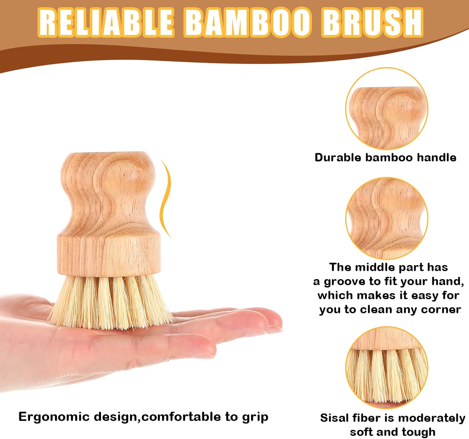 Bamboo Dish Scrub Brushes Set  - Dish Brush Bamboo 리뷰 및 가격