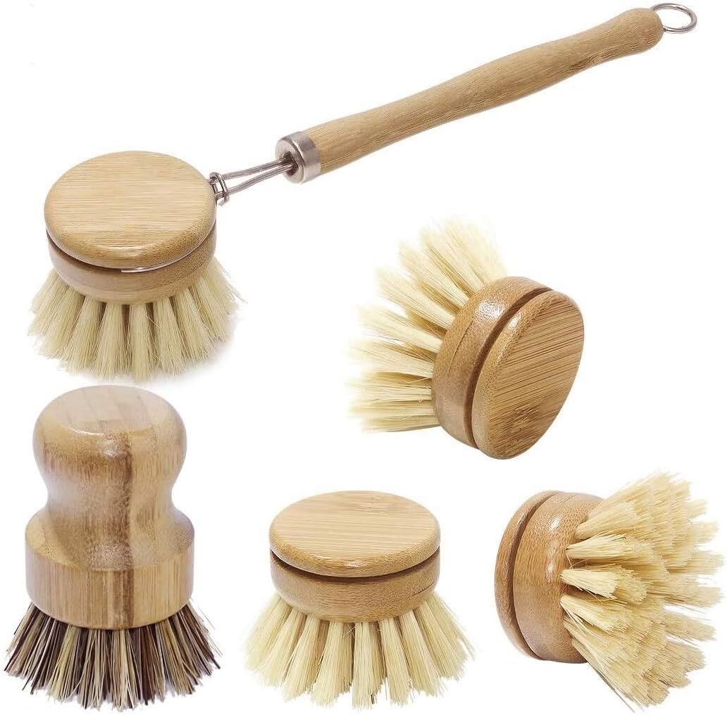 Bamboo Dish Scrub Brushes, Kit - Dish Brush Bamboo 리뷰 및 가격