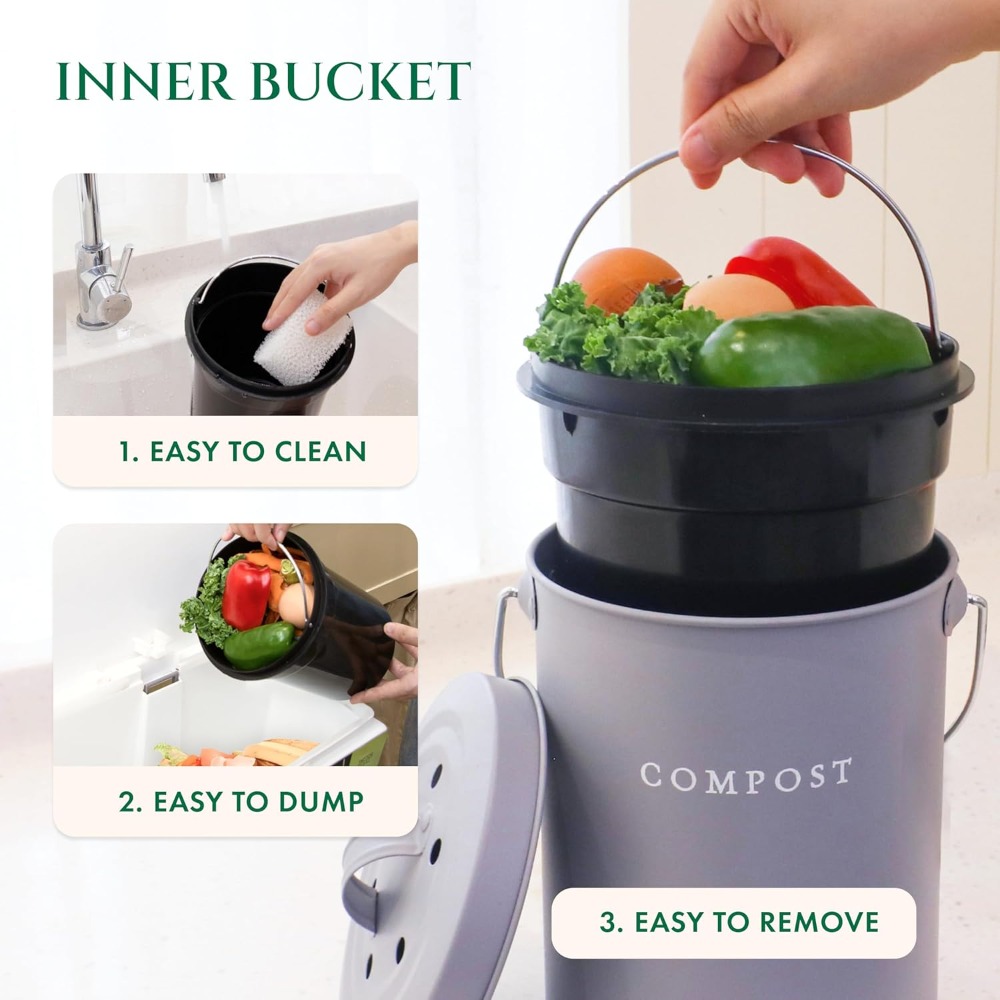Indoor Compost Bin Kitchen Odo - Compost Bin Countertop 리뷰 및 가격