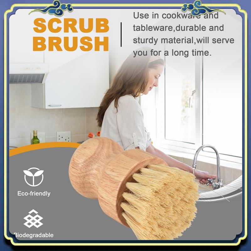 A56P-Bamboo Dish Brush 2Pcs Ba - Dish Brush Bamboo 리뷰 및 가격
