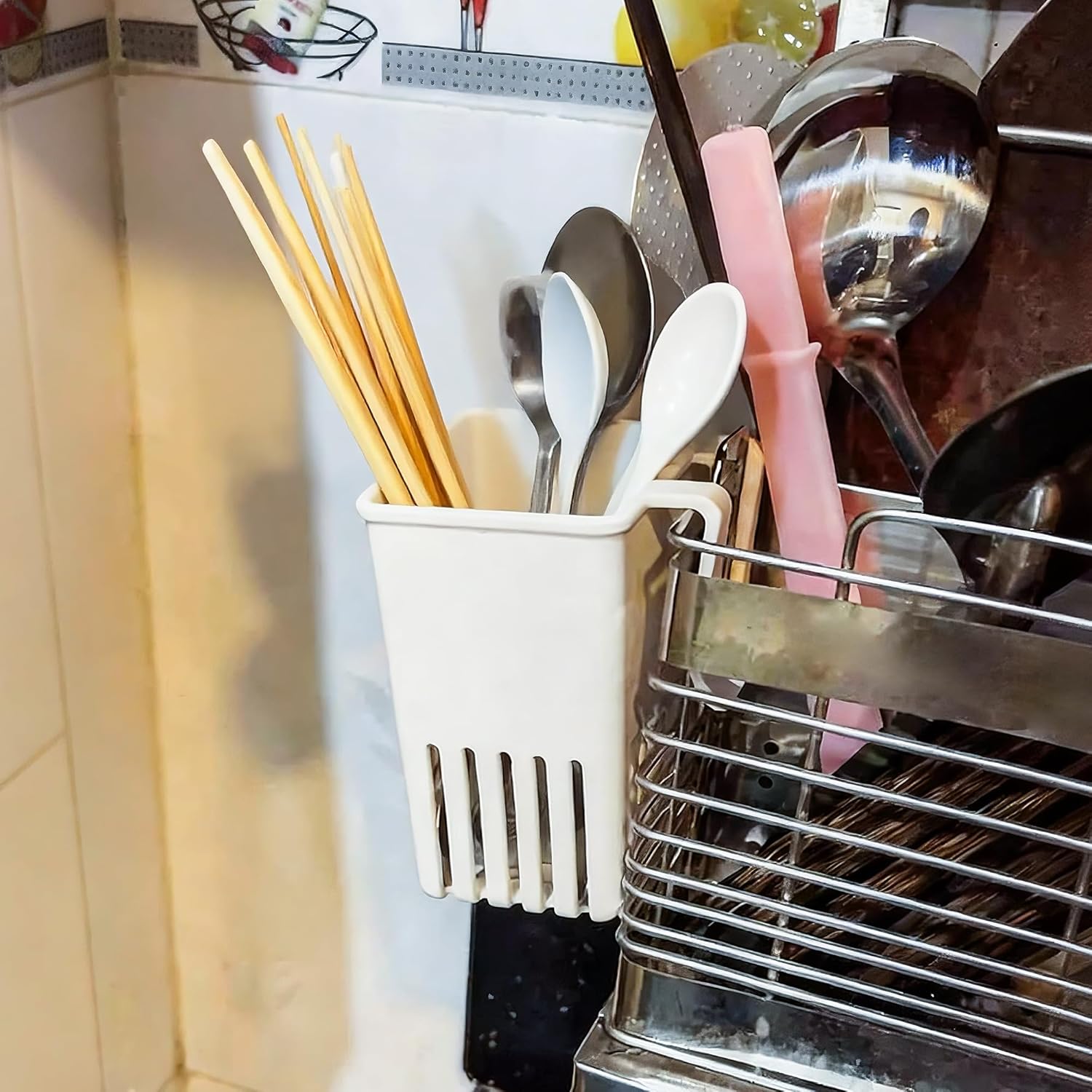 Cutlery Storage Rack with Cup  - Compost Bin Countertop 리뷰 및 가격