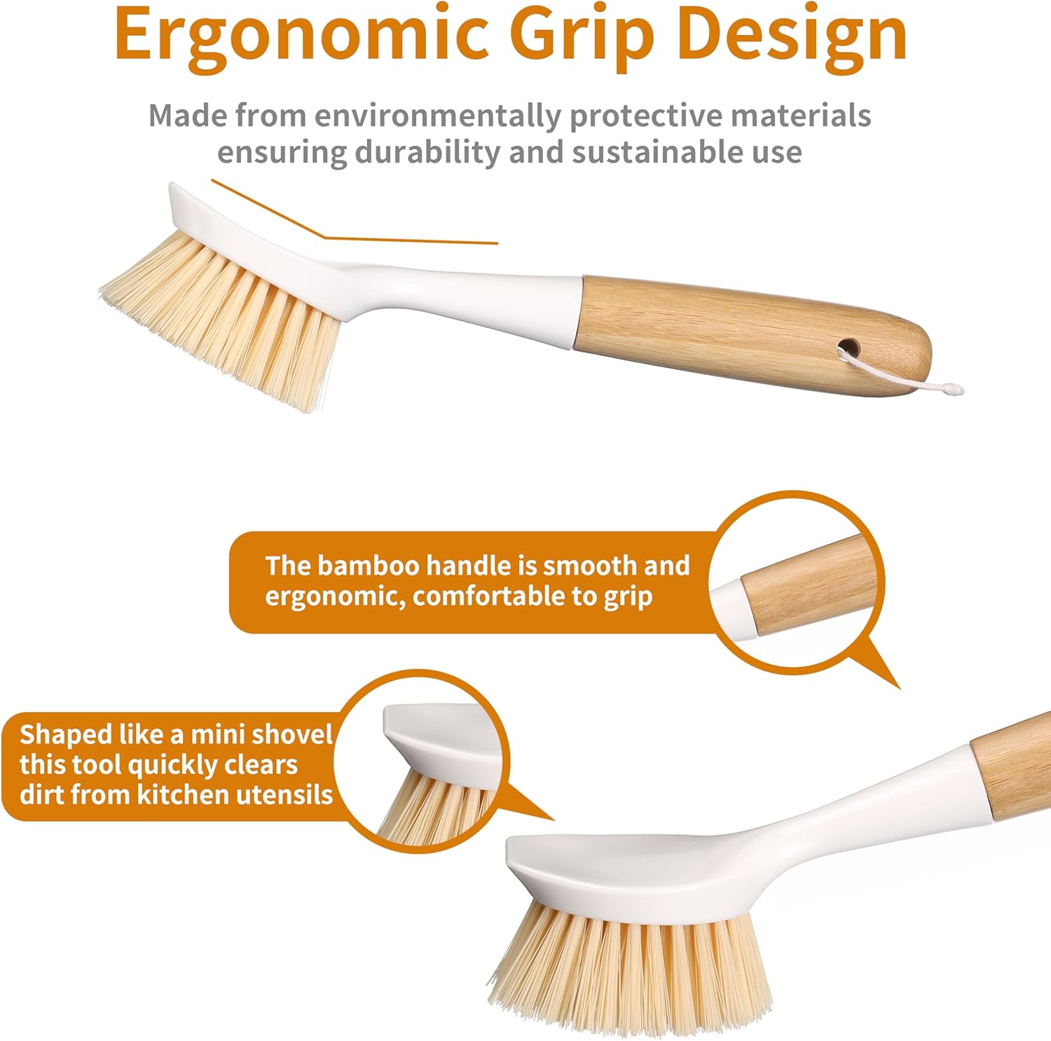 2 Pack Kitchen Dish Brush with - Dish Brush Bamboo 리뷰 및 가격