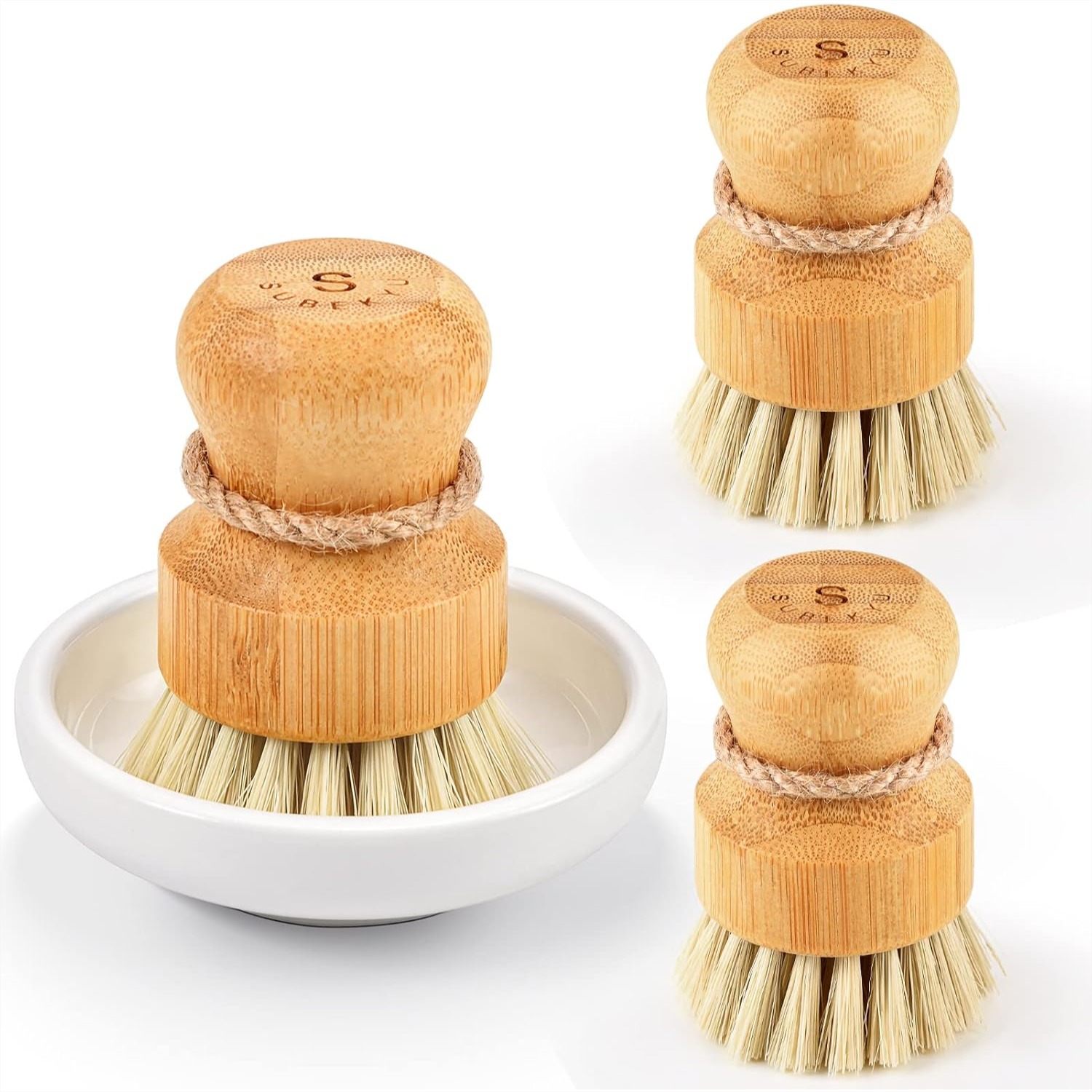 Bamboo Dish Scrub Brushes Set  - Dish Brush Bamboo 리뷰 및 가격
